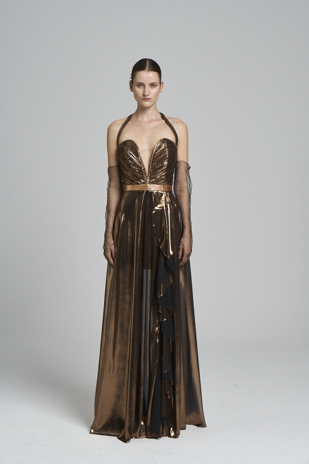 Dune Metalik Maxi Elbise