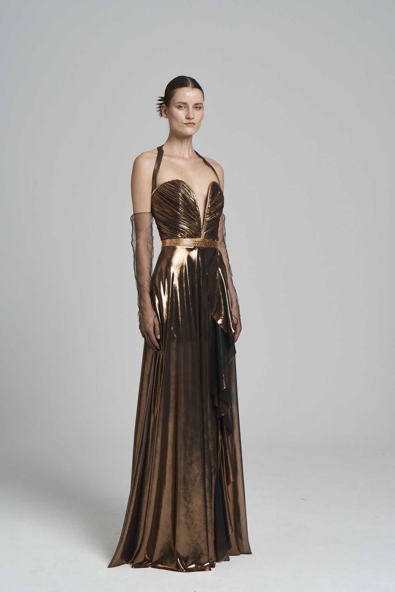 Dune Metalik Maxi Elbise